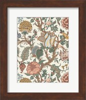 Pastel Jacobean Floral I Fine Art Print