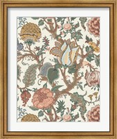 Pastel Jacobean Floral I Fine Art Print