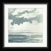 Textured Blue Seascape I Framed Print
