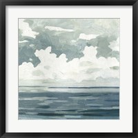 Textured Blue Seascape II Fine Art Print