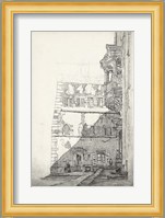 European Building Sketch I Fine Art Print