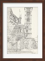 European Building Sketch II Fine Art Print