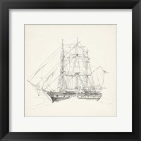 Antique Ship Sketch II Fine Art Print
