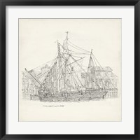 Antique Ship Sketch X Fine Art Print