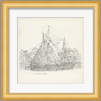 Antique Ship Sketch X Fine Art Print