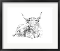 Highland Cattle Sketch I Fine Art Print