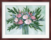 Pink Rosette Bouquet I Fine Art Print