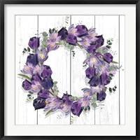 Purple Tulip Wreath I Fine Art Print