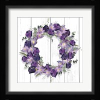 Purple Tulip Wreath I Fine Art Print