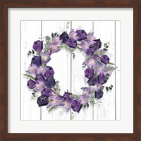 Purple Tulip Wreath I Fine Art Print