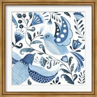 Blue Bird Folk II Fine Art Print