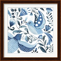 Blue Bird Folk II Fine Art Print