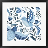 Blue Bird Folk II Framed Print