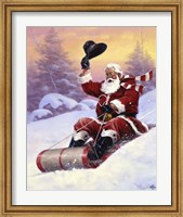 Here Comes Santa Fine Art Print