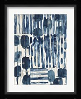 Indigo Patchwork I Framed Print