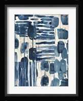 Indigo Patchwork IV Framed Print