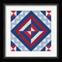 Americana Quilt Motif I Framed Print