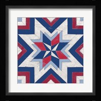 Americana Quilt Motif III Framed Print