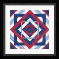 Americana Quilt Motif IV Framed Print