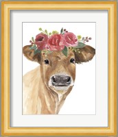 Flowered Cow I Fine Art Print