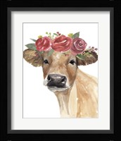 Flowered Cow II Framed Print