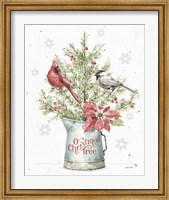 A Christmas Weekend II with Chickadee Fine Art Print
