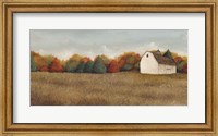White Barn in Field Neutral Fine Art Print