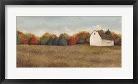 White Barn in Field Neutral Fine Art Print
