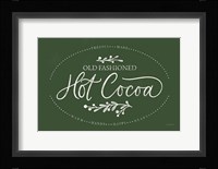 Vintage Christmas Sign II Green Framed Print