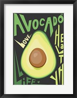 Kitchen Avocado Framed Print