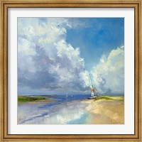 Sailboat on a Sandy Beach Fine Art Print