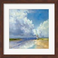 Sailboat on a Sandy Beach Fine Art Print