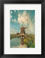 A Windmill on a Polder Waterway, c. 1889 Fine Art Print