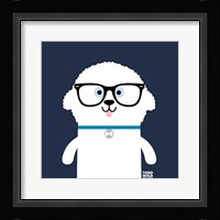Bow Wow Bichon Frise Framed Print