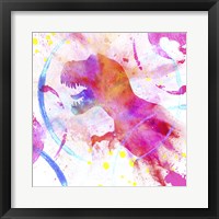 Painted Pink Dino Framed Print