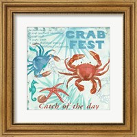 Crab Fest - Aqua Fine Art Print