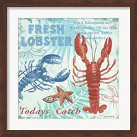 Fresh Lobster - Aqua Fine Art Print