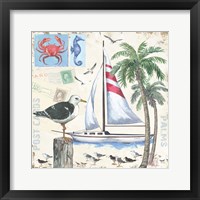 Post Cards and Palms Framed Print