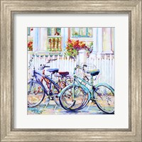 Bikes Two Teal Fine Art Print