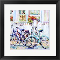 Bikes Two Teal Fine Art Print