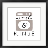 Wash and Rinse Framed Print
