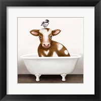 Cow in Bathtub Fine Art Print