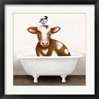 Cow in Bathtub Fine Art Print