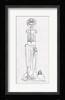 Fuel Station Sketch No. 2 Framed Print