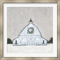 Christmas Snowy Barn Fine Art Print