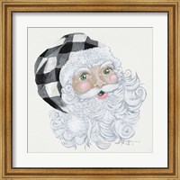 Santa with Buffalo Check Fine Art Print