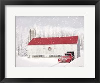 Wyoming Christmas Barn Fine Art Print