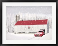 Wyoming Christmas Barn Fine Art Print