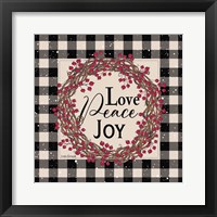 Love Peace Joy with Berries Fine Art Print