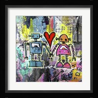 Graffiti Pop Robot Love Fine Art Print